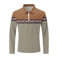 thumbnail image 5 of DecSea Men's Long Sleeve Polo Shirt Zip Neck Business Casual Tops Ribbed Workout Tee Shirts, 5 of 5
