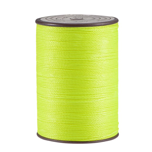 Unique Bargains Green Yellow Polyester Waxed Thread, 137 Yards, 0.55mm, for Machine Sewing, Hand Quilting, Weaving