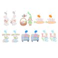 thumbnail image 1 of 6 Pairs Easter Earrings Bunny Dwarf Ear Drop Cartoon Earrings Easter Ear Jewelry, 1 of 9