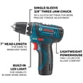 thumbnail image 4 of Bosch Power Tools Drill Kit  CLPK22 120, BC330 12 Volt, Two-Tool Drill Kit, 4 of 5
