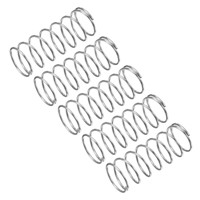 Unique Bargains Compression Spring, 15 Pack 304 Stainless Steel, 16mm OD, 1mm Wire, 40mm Length