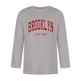 thumbnail image 1 of T-Shirts pour Hommes Manches 3/4 Col Ras du Cou Confortable Coupe Dégradé Gris Haut d'Automne Taille TTTG, 1 of 4