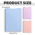 thumbnail image 3 of AKEGAMN Clearance! Top Bound Notebook 3 Color A5 Size Thick Plastic Hardcover 8mm Ruled Paper 60 Sheets (120 Pages) Journal For School And Size: A5 size, (21 cm x 14 cm), 8 mm ruled pages Colors: 4, 3 of 9