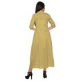 thumbnail image 4 of Moomaya Long Button Down Shirts For Women Front Slit A-Line Kurtis Summer Kurta, 4 of 5