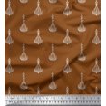 thumbnail image 1 of Soimoi Modal Satin Fabric Leaves & Floral Block Fabric Prints by Yard 42 Inch Wide, 1 of 3