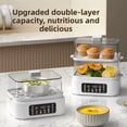 thumbnail image 4 of Double-Layer Electric Rapid Egg Steamer with 24-Hour Delay Start and Keep Warm Function, Stainless Steel Inner Plate Egg Boiler, Multi-Purpose Kitchen Cooking Hardware for Dormitory, 4 of 10