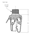 thumbnail image 2 of 2 Pack 1/4" Mono Prise d'Entrée pour la Sortie de Prise Basse Électrique 6.35mm Accessoires, 2 of 8