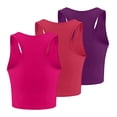 thumbnail image 3 of HBFAGFB Lightweight Tank Tops Womens 3 Piece Seamless Workout Shirts Simple Undershirt Orange Size M, 3 of 3