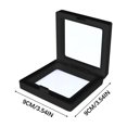 thumbnail image 2 of EGNMCR Room Decor, Floating Frame Display Box Transparent PE Film Jewelry Storage Box For Bracelets Necklaces Earrings Rings Hanging Display Stand For Coins Medals Crafts Chips Display items, 2 of 2