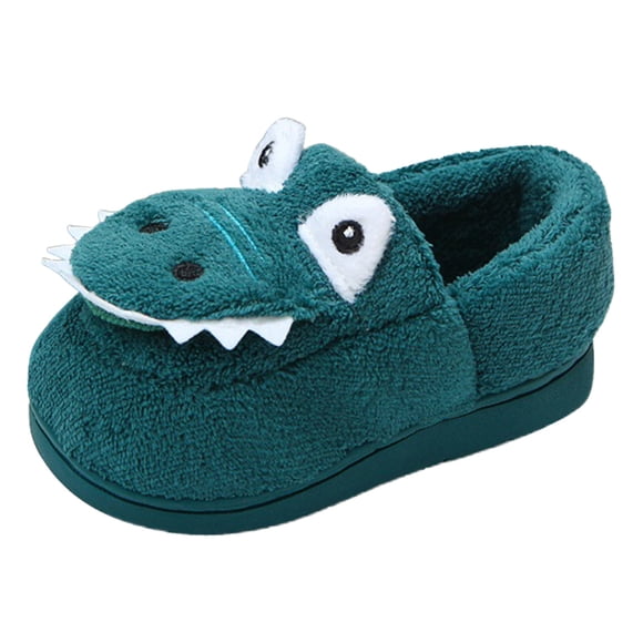 Pantoufles pour Tout-Petits, Pantoufles de Mode pour Filles Mignonnes Automne Hiver Semelle Plate Légères Douces Confortables Chaudes Couleur Unie, Pantoufles pour Enfants, Bleu, 5-5,5 Ans