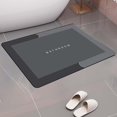 thumbnail image 3 of GROWTH TANK Super Absorbent Bathroom Rug Quick Dry Washable Diatomite Easy to Clean Bath Mat Rectangle Black L, 3 of 7