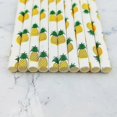 thumbnail image 5 of Disposable Drinking Fruit Paper Straws, Pack 100 Pineapple, 5 of 5