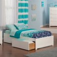 thumbnail image 2 of Leo & Lacey Urban Twin Storage Platform Bed in White, 2 of 4