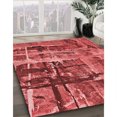 thumbnail image 3 of Ahgly Company Tapis Rectangulaire Lavable en Machine Rouge Transitionnel, 8 Pieds x 10 Pieds, 3 of 7