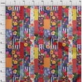 thumbnail image 4 of oneOone Cotton Cambric Red Fabric Asian Mix Floral Sewing Craft Projects Fabric Prints By Yard 56 Inch Wide, 4 of 4