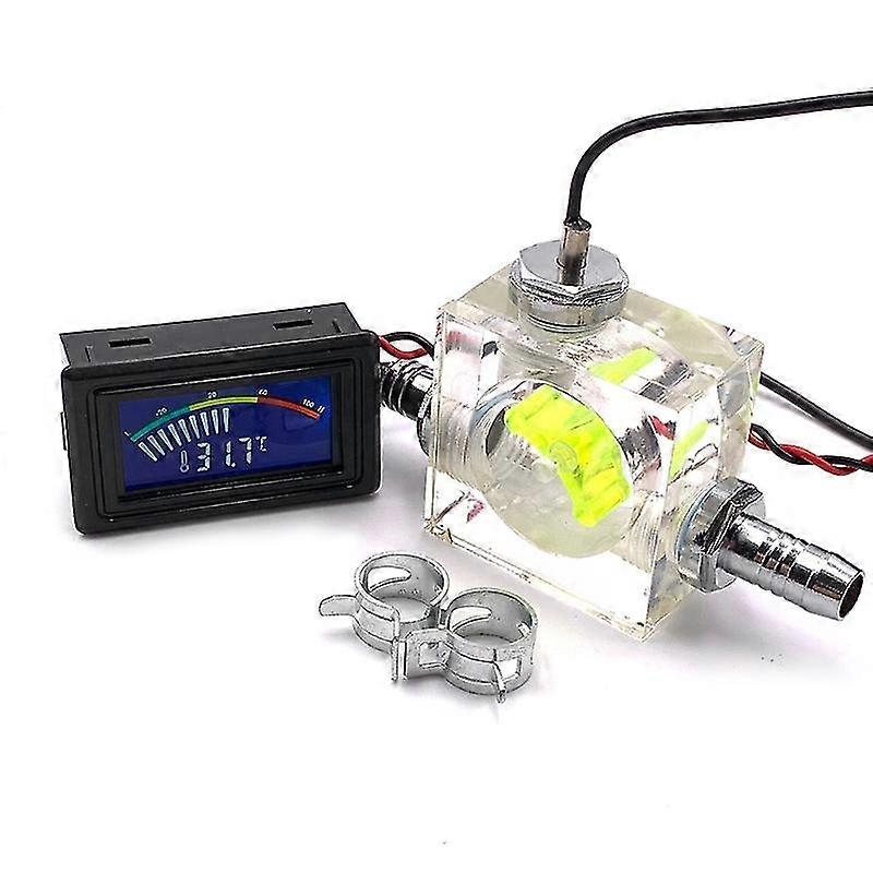 Led Thermometer 3 Way Flow Meter For Water Cooling Liquid Cooler System Banmo