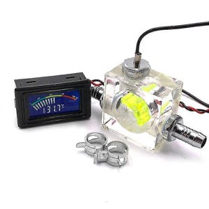 Led Thermometer 3 Way Flow Meter For Water Cooling Liquid Cooler System Banmo