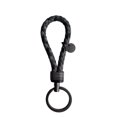 thumbnail image 1 of Leather Braided Woven Rope Keychain Lovely DIY Bag Hanging Pendant Exquisite Key Chain Car Keyring Holder Metal Jewelry for Men Bicolor Grey, 1 of 9