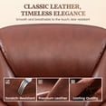 thumbnail image 3 of COOLHUT PU Leather Small Office Chair, Ergonomic Desk Chair with Flip-up Armrests and Wheels, Adjustable Height Computer Gaming Chair, Space Saving, 360 Swivel & Tilt Home Office Chair, 300LBS, 3 of 9