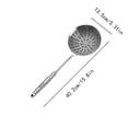 thumbnail image 3 of ZZkhGO Stainless Steel Colander, 304 Large Mesh Kitchen Filter Spoon, Long Handle Oil Strainer for Soup Noodles, 3 of 3