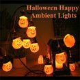 thumbnail image 2 of Fridja Lumières de Citrouille d'Halloween Guirlande Lumineuse LED Décoration d'Halloween, 2 of 9