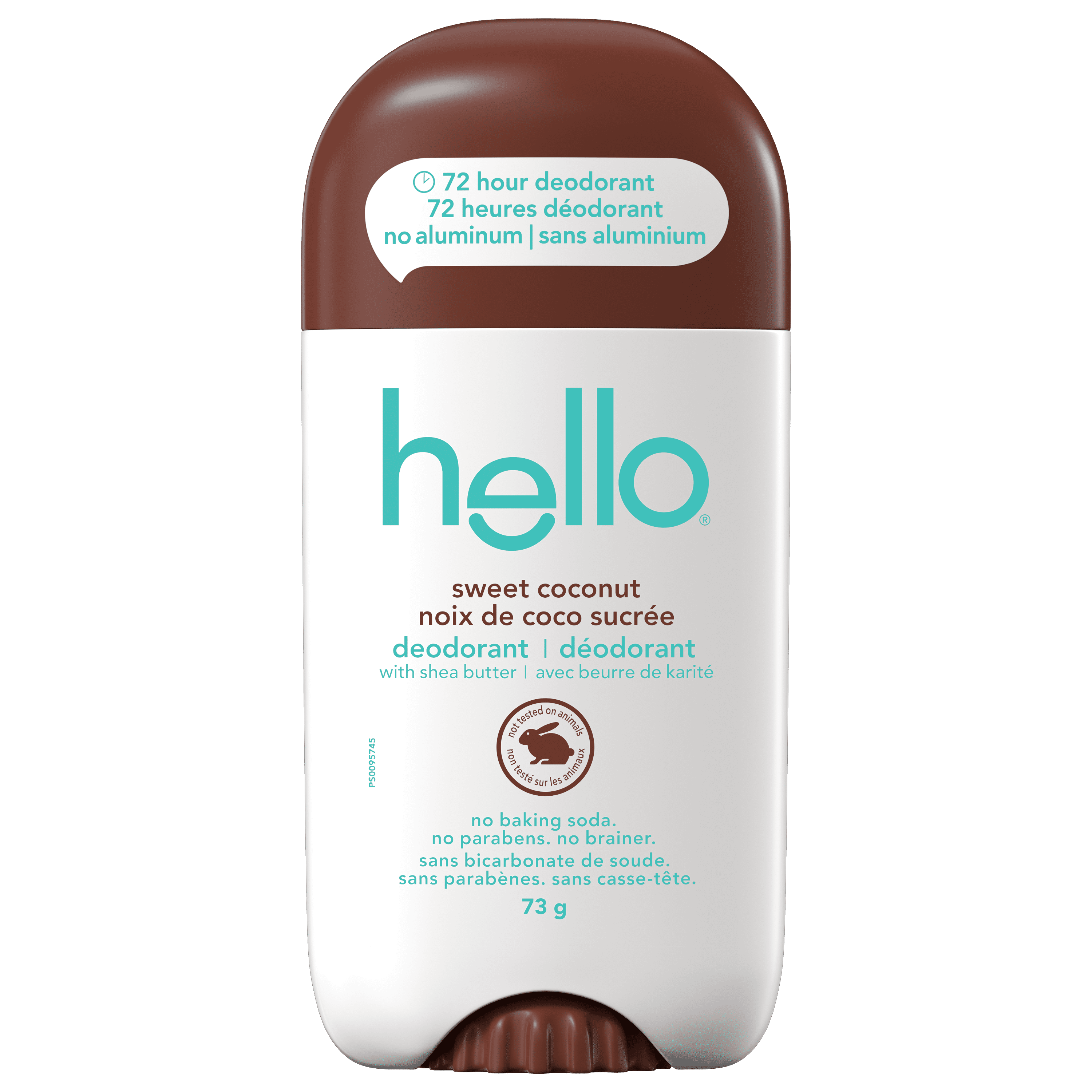 hello Sweet Coconut Aluminum Free Deodorant, Shea Butter, Vegan, 2.6 oz