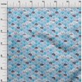 thumbnail image 3 of oneOone Rayon Medium Blue Fabric Sea Shells Ocean Fabric For Sewing Printed Craft Fabric By The Yard 56 Inch Wide, 3 of 4