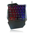 thumbnail image 1 of axGear One-hand Gaming Keyboard Wired USB 35 Keys with RGB Rainbow Backlit Single Hand E-sport Multimedia Mini Keypad, 1 of 7