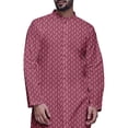 thumbnail image 4 of Atasi Button Down Asymmetric Printed Long Sleeve Rayon Kurta Pyjama Set, 4 of 4