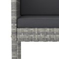 thumbnail image 3 of vidaXL 7 Piece Garden Bar Set with Cushions Grey Poly Rattan, 3 of 4