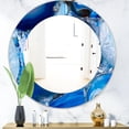thumbnail image 2 of Designart 'Marbled Geode 11' Mid-Century Mirror - Oval or Round Wall Mirror - 32x32, 2 of 3