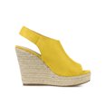 thumbnail image 3 of BLISSFUL STEP Sandales Compensées à Plateforme Espadrilles pour Femmes Jaune 6, 3 of 7