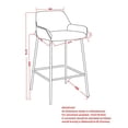thumbnail image 4 of Contemporary Faux Leather & Metal 26" Counter Stool, PU, Set of 2 - Saddle & Black, 4 of 8