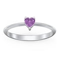 thumbnail image 2 of Heart Birthstone Ring - Amethyst (February), 2 of 6