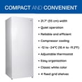 thumbnail image 4 of Koolatron Compact Upright Freezer, White, 5.3 Cu Ft, Space-Saving Design for Home Use, 4 of 9