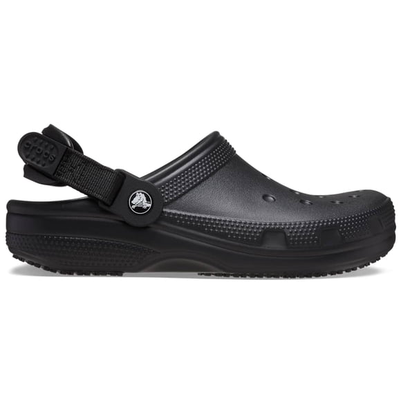 Crocs Sabots de Travail Classiques pour Adultes Ajustables Antidérapants, Noir, W8/M6