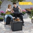 thumbnail image 4 of EasyUp Coffre de Terrasse en Résine de 30 Gallons, Coffre de Rangement Extérieur Verrouillable pour Meubles, Outils de Jardin et Rangement d'Outils, Boîtes de Rangement Extérieures Étanches (Motif Noir), 4 of 7