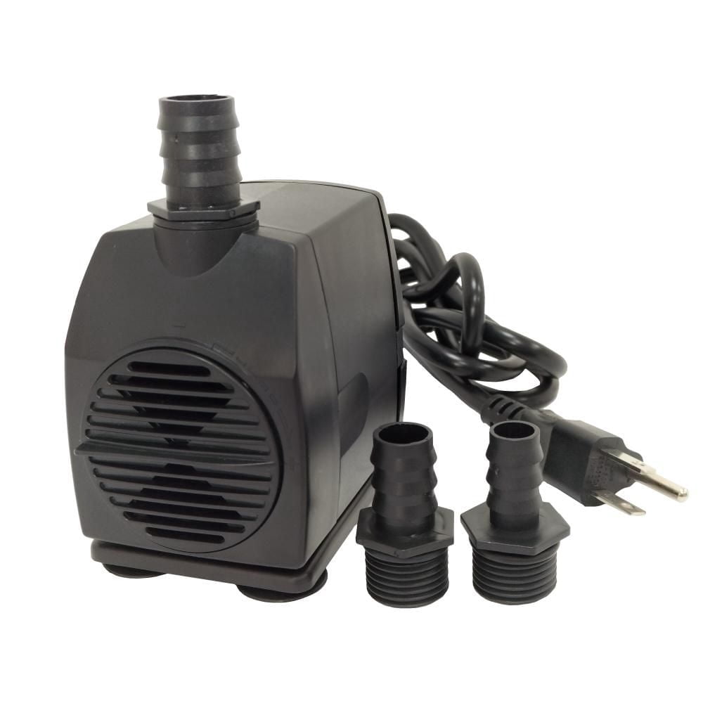 Angelo Décor 400 GPH Fountain Pump, Variable Flow, 1/2, 5/8, and 3/4 in. Tubing Compatible