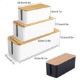 thumbnail image 3 of Decodeary Desk Box Organizer Cable Desk Storage Tough Clutters Box For Tough Cables Black M, 3 of 6