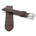 thumbnail image 2 of 26mm Mens' Alligator Style Leather Watch Strap Band, Stainless Steel Buckle, 2 of 7