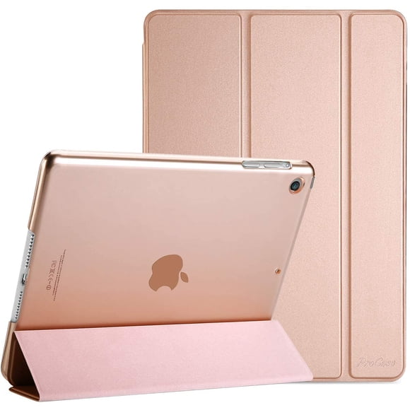 Ipad Air Ultra Thin Smart Cover, With Translucent Frosted Back Cover For Apple Ipad Air (A1474 A1475 A1476) - Pink Gold