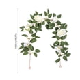 thumbnail image 3 of Homekingdee Simulation Rose Leaves Flower Rattan Arch - White Pink Plastic Artificial Vine for Wedding Outdoor Decoration Arrangement, 3 of 6
