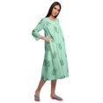 thumbnail image 3 of Moomaya Robe de Nuit d'Allaitement en Coton à Col Rond Imprimée pour Femmes, 3 of 6