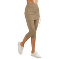 thumbnail image 4 of Versatile Quarter Length Ruched Skirt Pant for Women Daily Casual Wear Yoga Practice Comfortable Stretch Fabric Easy Care Machine Washable Spring Summer, 4 of 7