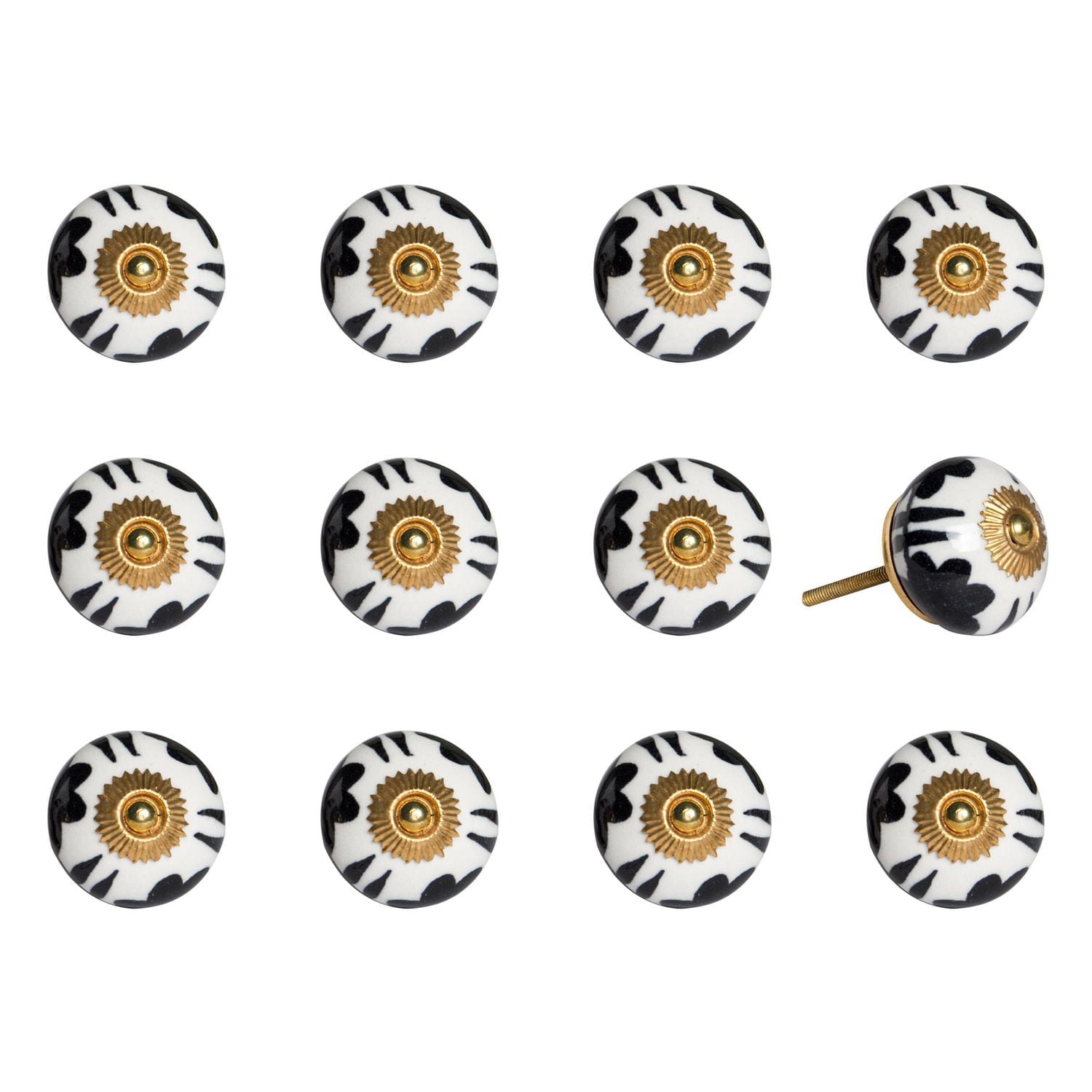 KNOB-IT VINTAGE HANDPAINTED CERAMIC KNOBS (12-Pack) K000002