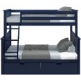 thumbnail image 3 of BEDSMART Lits Superposés Simple sur Double en Bois Massif avec Rangement / Bleu, 3 of 6