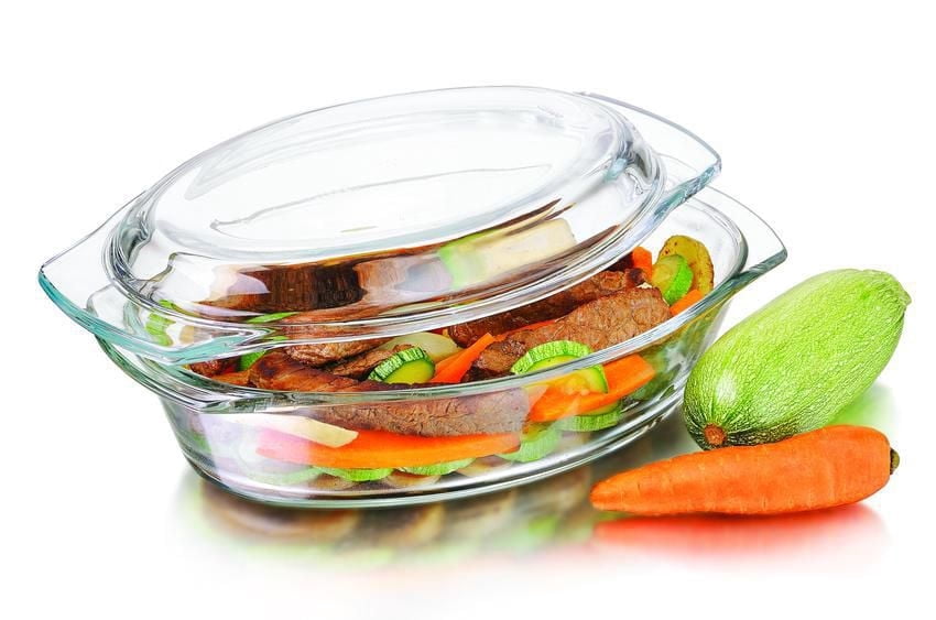 Cocotte ovale en verre avec couvercle Libbey Baker's Basics