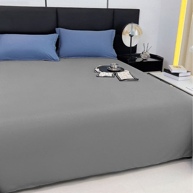 Btomtd Solid Color Ease Friendly Washable Sheets, Gray