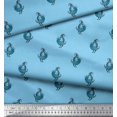thumbnail image 3 of Soimoi Rayon Fabric Leaves & Lotus Block Decor Fabric Printed Yard 42 Inch Wide, 3 of 3