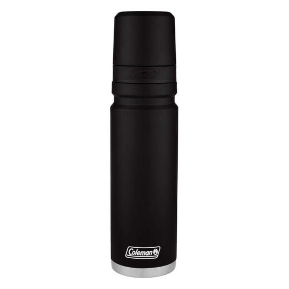 Coleman 360Pour Vacuum Insulated Thermal Bottle, Stainless Steel, Black